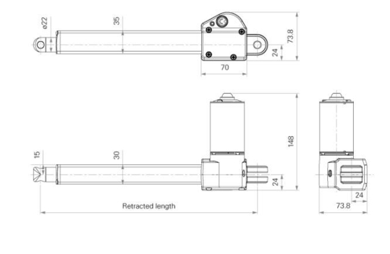 DC Linear Actuators 24V 4000N For Electric Bed Liftchair Furnitures