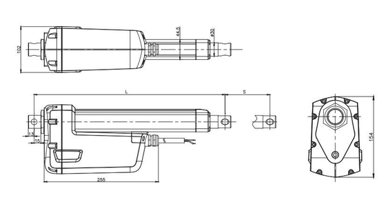 Heavy-duty Actuator 12V/24V DC 2640lb Load Force Waterproof IP66 Industrial Application