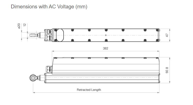 Automatic Window Ventilation Actuator DC24V 12V 3500 Thrust Remote Control System